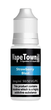 Strawberry Blast E-Liquid 10ml 0mg available from the online vape shop Vape Town UK